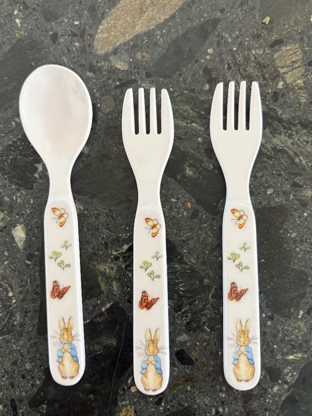 Pottery barn Peter rabbit silverware